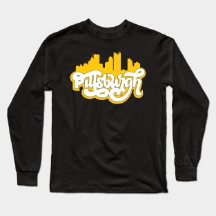 Cute Pittsburgh Skyline Long Sleeve T-Shirt